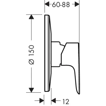 Dušas maisītājs Hansgrohe Talis E, iebūvējams, hroms, 71766000 NEW