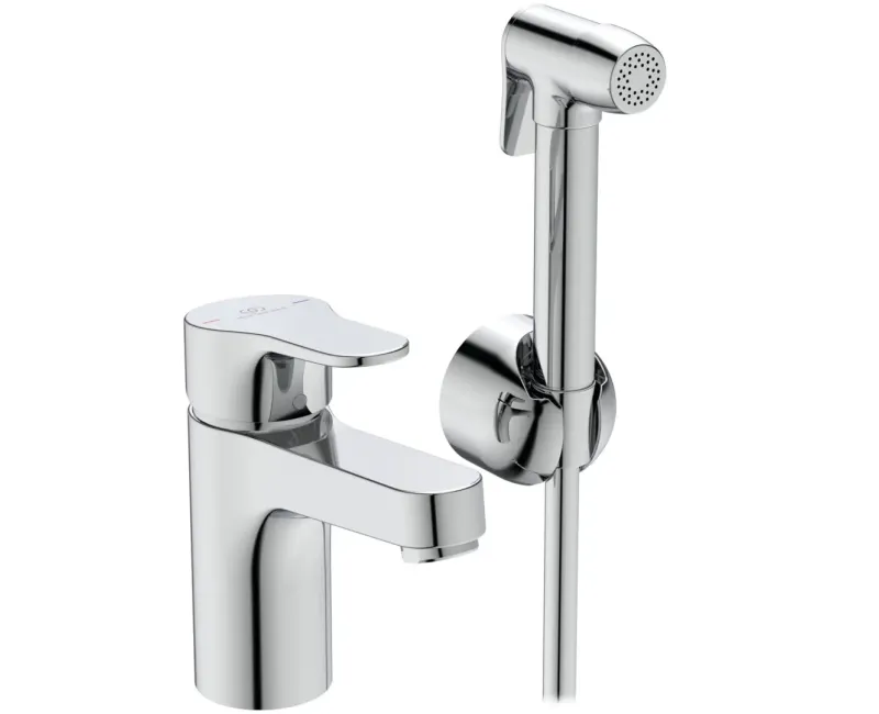 Vannas istabas izlietnes maisītājs Ideal Standard Cerabase, ar bidē dušu, hroms, BC834AA