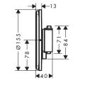 Dušas maisītājs Hansgrohe ShowerSelect Comfort, ar termostatu, iebūvējams, matēta melna, 15553670 NEW