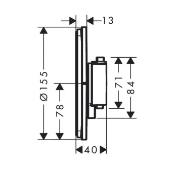 Dušas maisītājs Hansgrohe ShowerSelect Comfort, ar termostatu, iebūvējams, matēta balta, 15553700 NEW