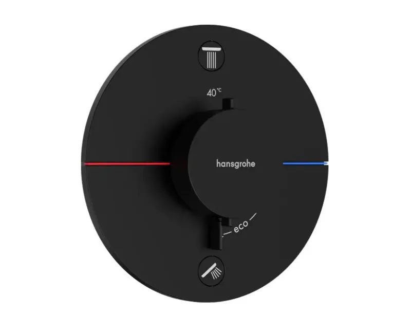 Смеситель для душа Hansgrohe ShowerSelect Comfort, встраиваемый, с термостатом, матовая черная, 15554670