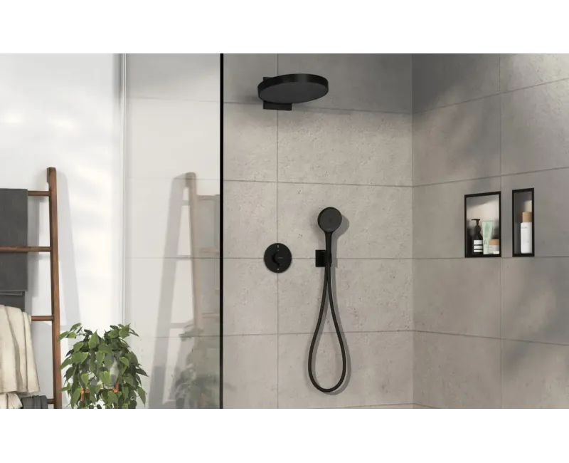 Смеситель для душа Hansgrohe ShowerSelect Comfort, встраиваемый, с термостатом, матовая черная, 15554670