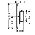 Dušas maisītājs Hansgrohe ShowerSelect Comfort, iebūvējams, ar termostatu, matēta melna hroms, 15562340 NEW