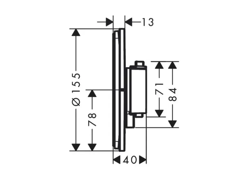 Dušas maisītājs Hansgrohe ShowerSelect Comfort, iebūvējams, ar termostatu, matēta melna hroms, 15562340 NEW