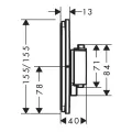 Dušas maisītājs Hansgrohe ShowerSelect Comfort, ar termostatu, iebūvējams, matēta melna, 15571670 NEW