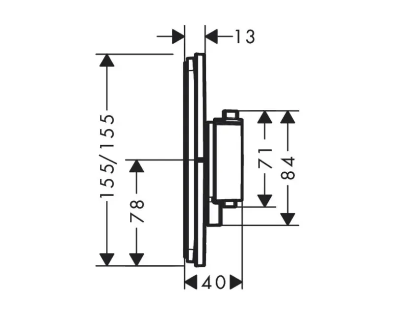 Dušas maisītājs Hansgrohe ShowerSelect Comfort, ar termostatu, iebūvējams, matēta melna, 15571670 NEW
