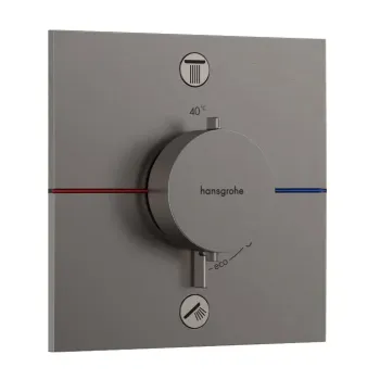 Dušas maisītājs Hansgrohe ShowerSelect Comfort, iebūvējams, ar termostatu, matēta melna hroms, 15572340 NEW