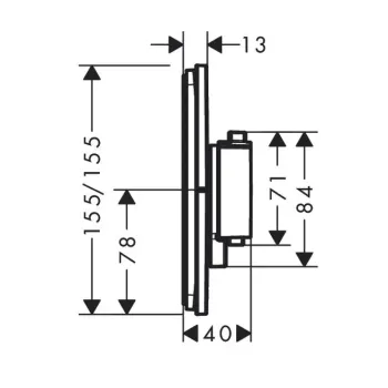 Dušas maisītājs Hansgrohe ShowerSelect Comfort, iebūvējams, ar termostatu, matēta melna hroms, 15572340 NEW