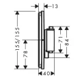 Dušas maisītājs Hansgrohe ShowerSelect Comfort, iebūvējams, ar termostatu, matēta melna, 15572670 NEW