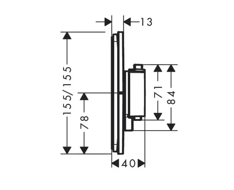Dušas maisītājs Hansgrohe ShowerSelect Comfort, iebūvējams, ar termostatu, matēta melna, 15572670 NEW