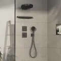 Смеситель для душа Hansgrohe ShowerSelect Comfort, встраиваемый, с термостатом, матовый черный хром, 15574340