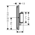 Dušas maisītājs Hansgrohe ShowerSelect Comfort, ar termostatu, iebūvējams, matēta melna, 15589670 NEW
