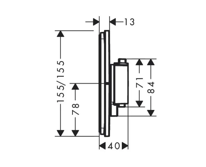Dušas maisītājs Hansgrohe ShowerSelect Comfort, ar termostatu, iebūvējams, matēta melna, 15589670 NEW