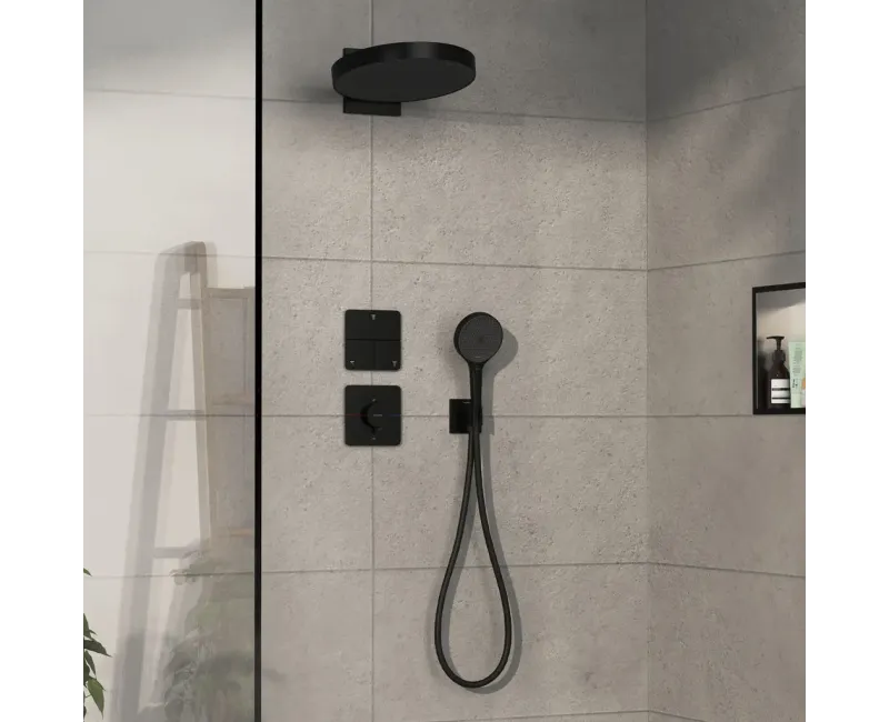 Dušas maisītājs Hansgrohe ShowerSelect Comfort, ar termostatu, iebūvējams, matēta melna, 15589670 NEW