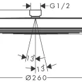 Dušas galva Hansgrohe Pulsify S 260, matēta bronza, 24140140 NEW
