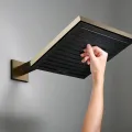Душевая голова Hansgrohe Pulsify E, 26x26 см, EcoSmart, матовая бронза, 24331140