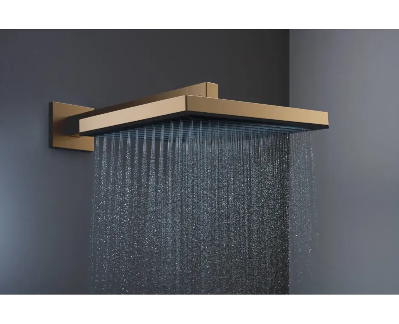 Душевая голова Hansgrohe Pulsify E, 26x26 см, EcoSmart, матовая бронза, 24331140