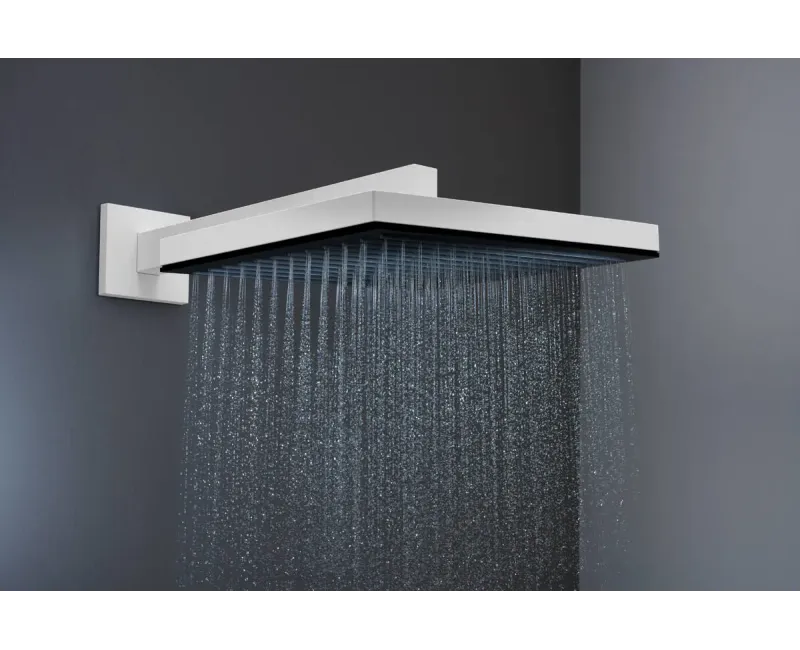 Душевая голова Hansgrohe Pulsify E, 26x26 см, EcoSmart, матовая белая, 24331700