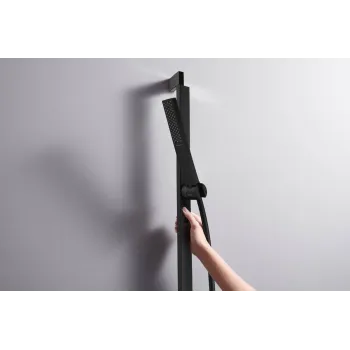 Dušas komplekts Hansgrohe Pulsify E, stienis un dušas šļūtene, EcoSmart, matēta melna, 24370670 NEW