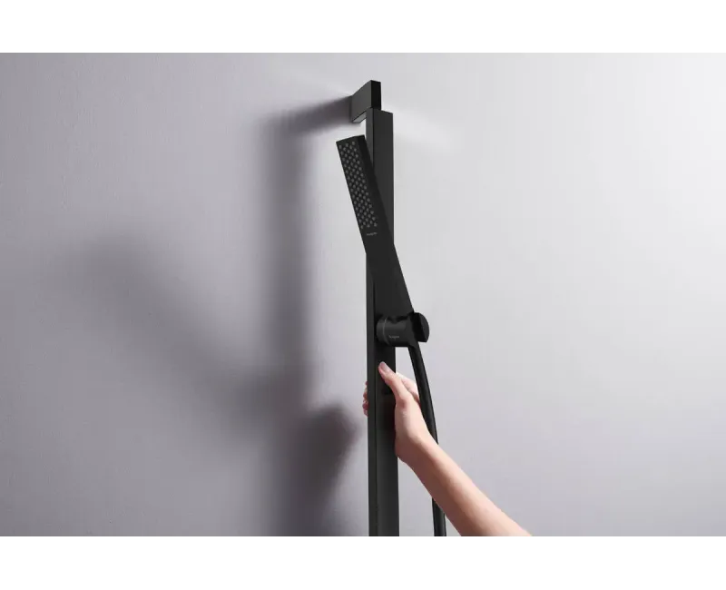Dušas komplekts Hansgrohe Pulsify E, stienis un dušas šļūtene, EcoSmart, matēta melna, 24370670 NEW