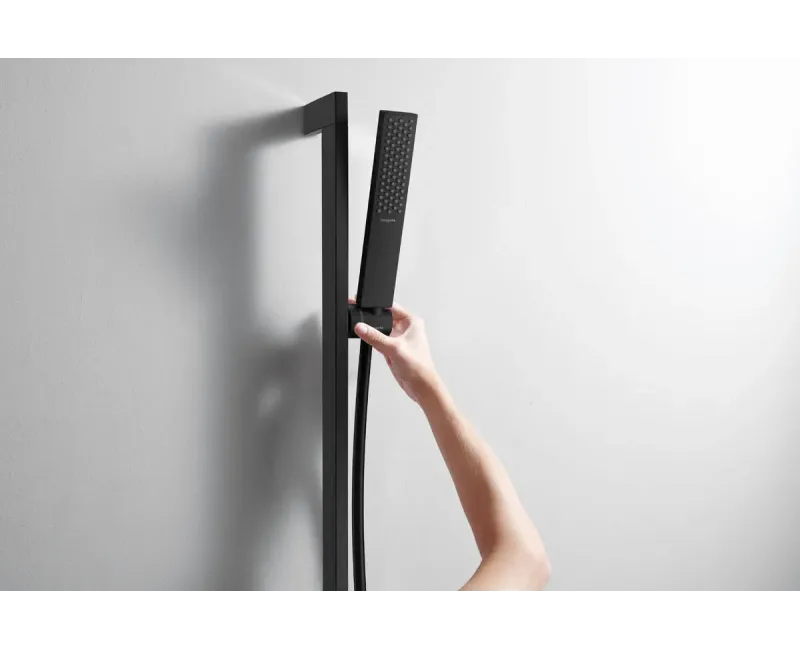 Dušas komplekts Hansgrohe Pulsify E, stienis un dušas šļūtene, EcoSmart, matēta melna, 24370670 NEW