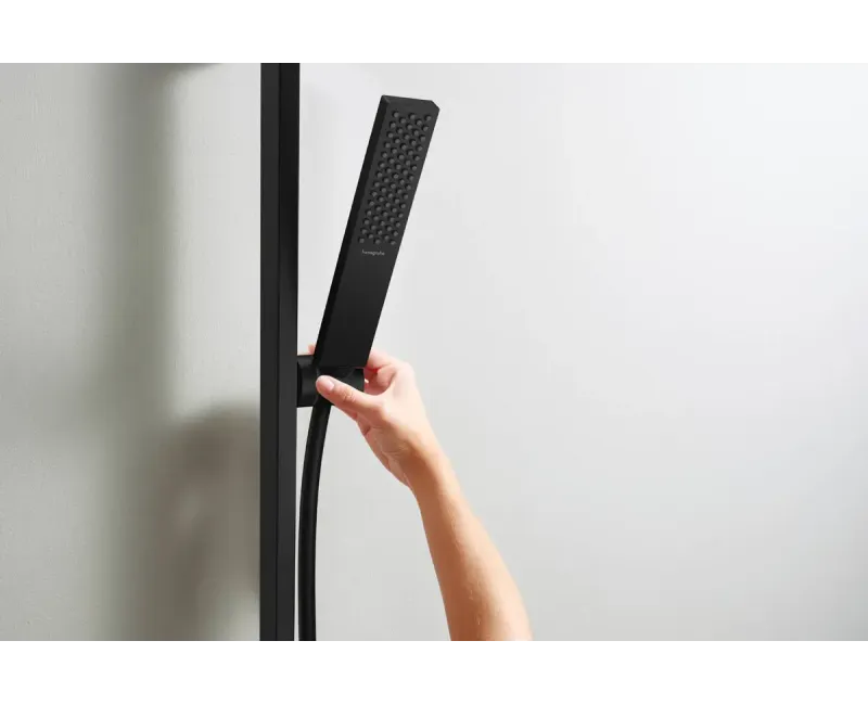 Dušas komplekts Hansgrohe Pulsify E, stienis un dušas šļūtene, EcoSmart, matēta melna, 24370670 NEW