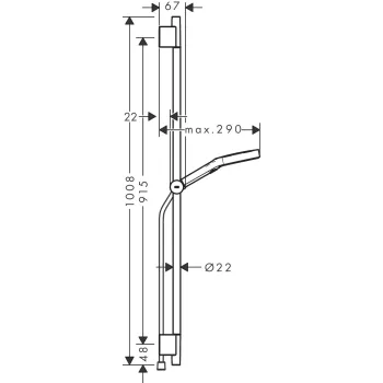 Dušas komplekts Hansgrohe Rainfinity, 3 režīmi, zelta, 28744990 NEW