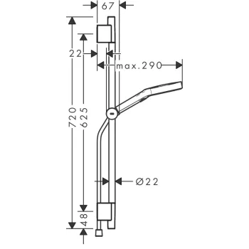 Dušas komplekts Hansgrohe Rainfinity, 3 režīmi, zelta, 28746990 NEW