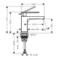 Vannas istabas izlietnes maisītājs Hansgrohe Tecturis E, EcoSmart+, matēta bronza, 73013140 NEW