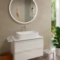 Смеситель для раковины Hansgrohe Tecturis S, встраиваемый, с клапаном PopUp, для 2-х отверстий, EcoSmart, хром, 73350000