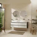 Смеситель для раковины Hansgrohe Tecturis S, встраиваемый, с клапаном PopUp, для 2-х отверстий, EcoSmart, матовый черный, 73351670