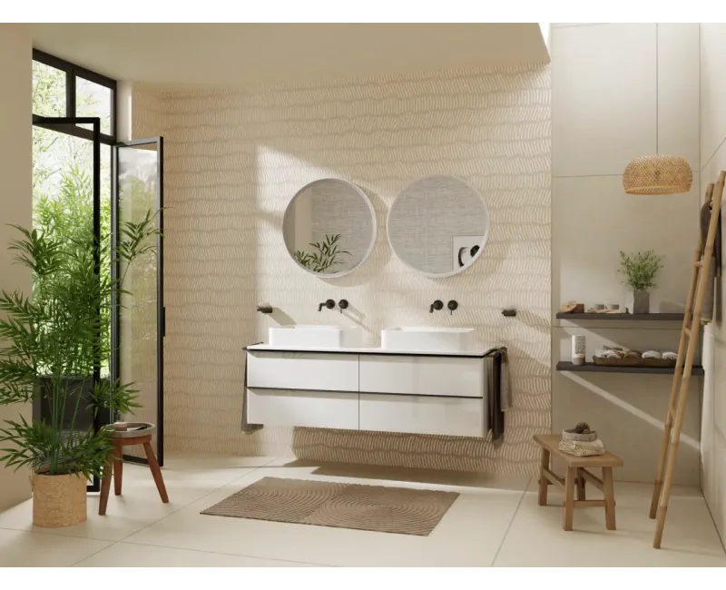 Смеситель для раковины Hansgrohe Tecturis S, встраиваемый, с клапаном PopUp, для 2-х отверстий, EcoSmart, матовый черный, 73351670
