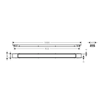 Душевой канал Hansgrohe RainDrain Match Plus, с решеткой, матовый белый, 56217700