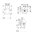 Pisuārs Hansgrohe EluPura Original S, ar augšējo ūdens pievadu, HygieneEffect, balts, 62049450 NEW