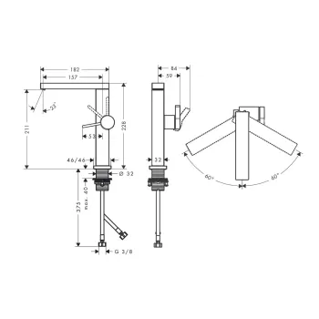 Смеситель для раковины Hansgrohe Tecturis E, с Push-Open сливом, CoolStart, EcoSmart, матовый белый, 73063700