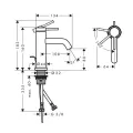 Hansgrohe Tecturis S vonios kriauklės maišytuvas su PopUp vožtuvu, matinė juoda, 73305670 NEW