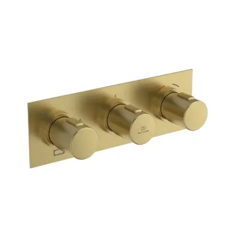 Смеситель для душа Ideal Standard Ceratherm C100, с термостатом, матовое золото, A7664A2