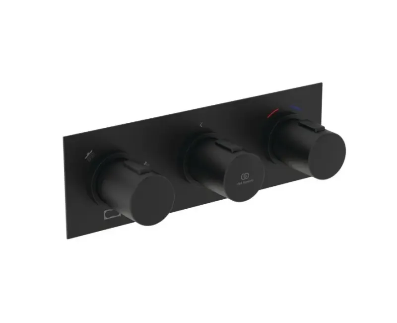 Смеситель для душа Ideal Standard Ceratherm C100, с термостатом, матовый черный, A7664XG
