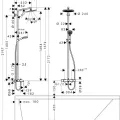 Dušas sistēma Grohe Crometta S Showerpipe 240 ar termostatu 27320000 hromēts