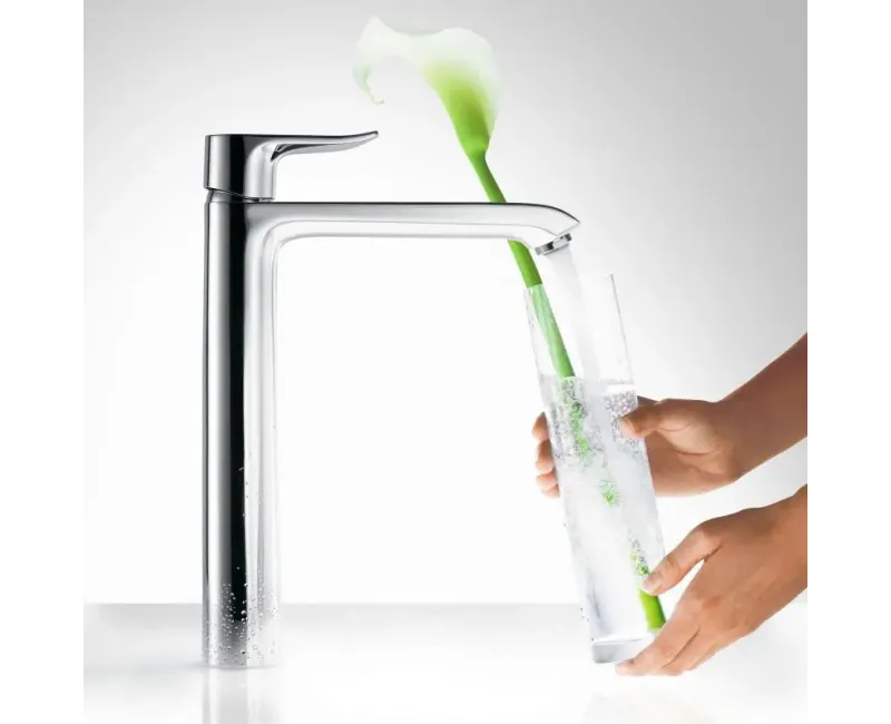Vannas istabas izlietnes maisītājs Hansgrohe Metris New, Paaugstināts ar PopUp vārstu, hroms, 31082000 NEW