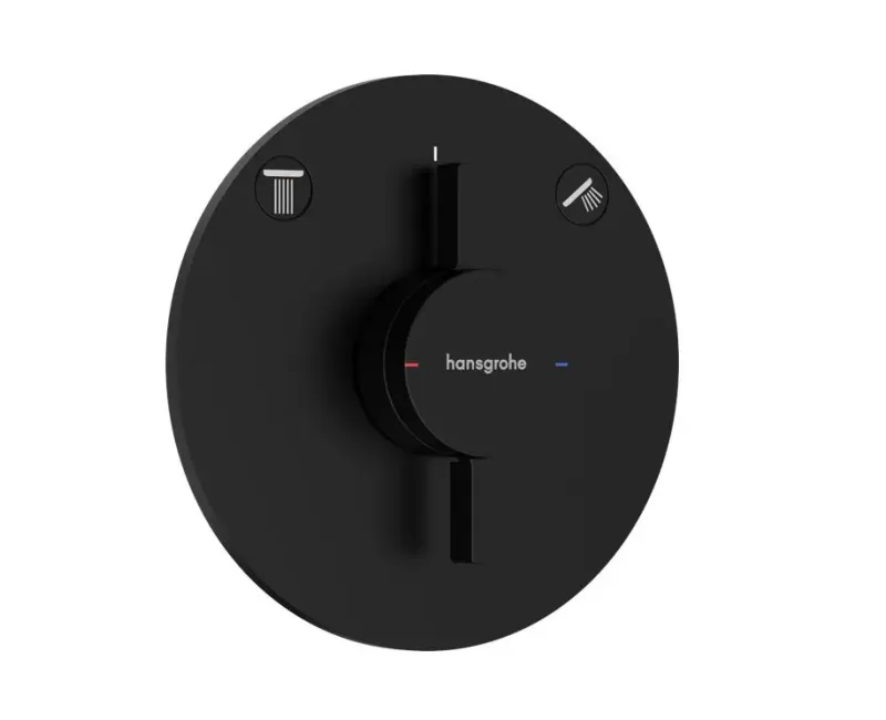 Душевая система Hansgrohe, с смесителем и встроенной частью, матовая черная, 21HKK400