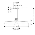 Dušas galva Hansgrohe Raindance Classic, hroms/zelta izskats, 27405090 NEW