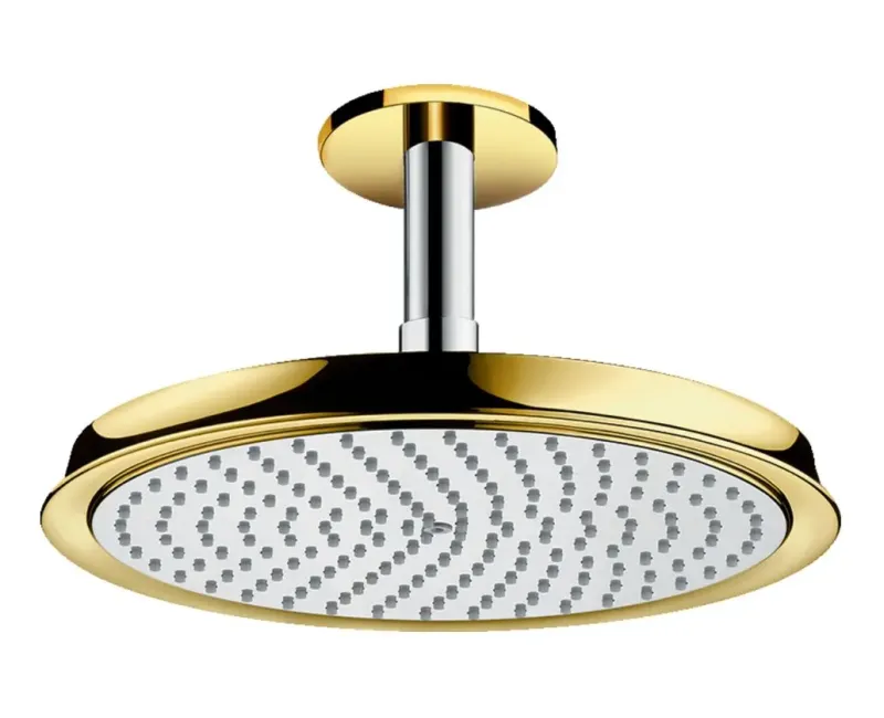Dušas galva Hansgrohe Raindance Classic, hroms/zelta izskats, 27405090 NEW