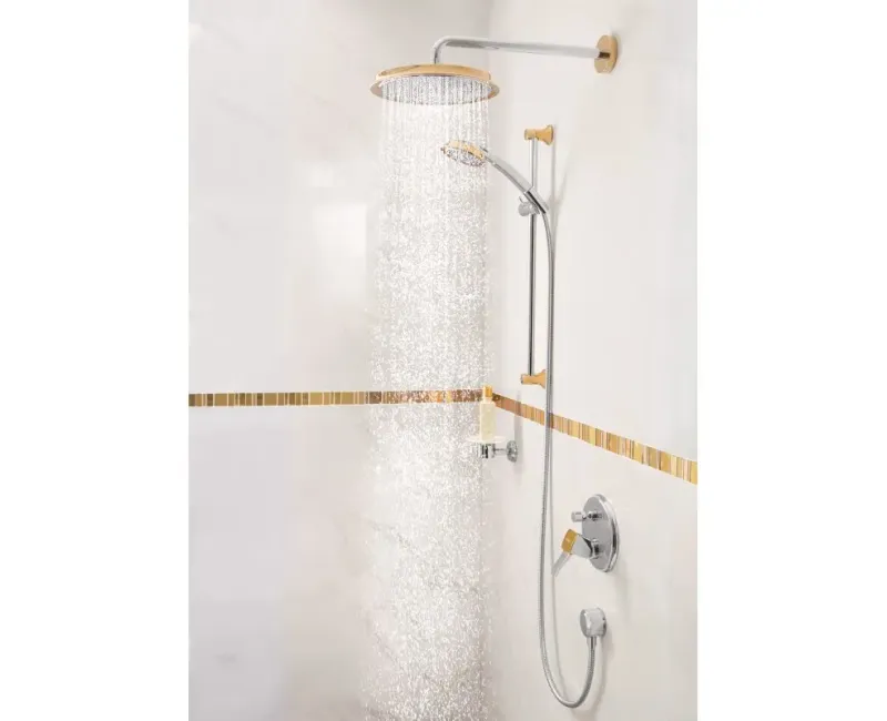 Dušas galva Hansgrohe Raindance Classic, hroms/zeltīts, 27424090 NEW