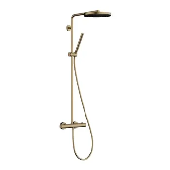 Dušas sistēma Hansgrohe Pulsify S Puro, ar termostatu, diametrs 26 cm, EcoSmart, matēta bronza, 24223140 NEW