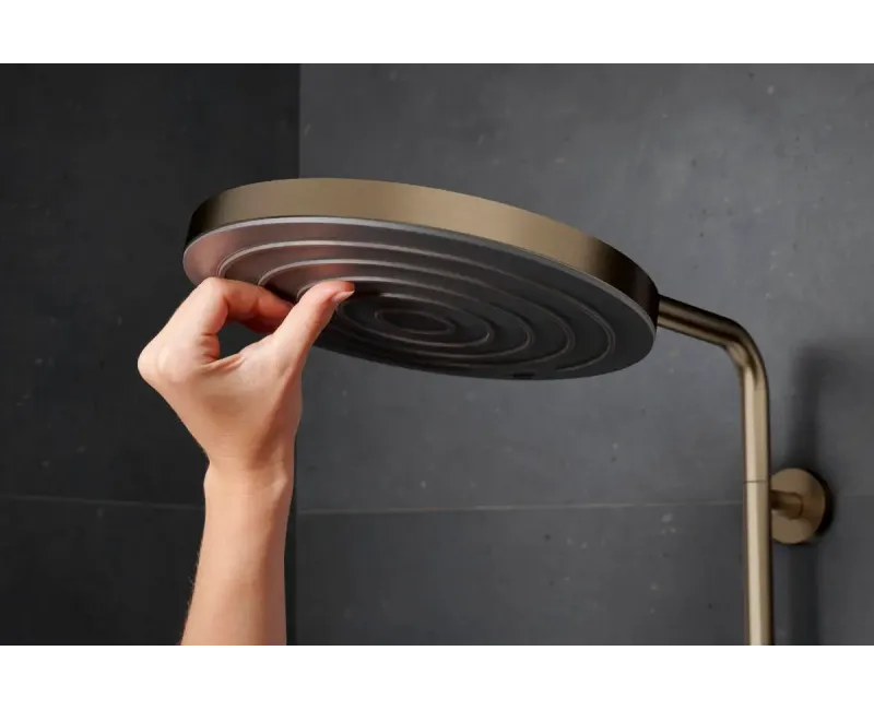 Dušas sistēma Hansgrohe Pulsify S Puro, ar termostatu, diametrs 26 cm, EcoSmart, matēta bronza, 24223140 NEW