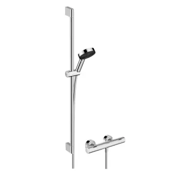 Душевая система Hansgrohe Pulsify Select S, с термостатом, 3 режима, EcoSmart, хром, 24261000