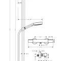 Душевая система Hansgrohe Pulsify Select S, с термостатом, 3 режима, EcoSmart, хром, 24271000