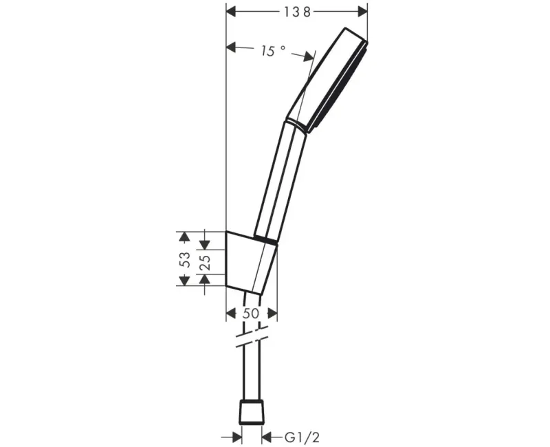 Dušas klausule Hansgrohe Pulsify S, komplekts, matēta melna, 24307670 NEW