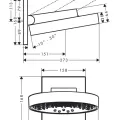 Dušas galva Hansgrohe Rainfinity, diametrs 25 cm, 3 režīmi, matēta bronza, 26232140 NEW